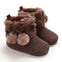 Brown Toddler Baby Girl's Boots Plus High Top Slippers Indoor Shoes For Winter Shoes SH7171C
